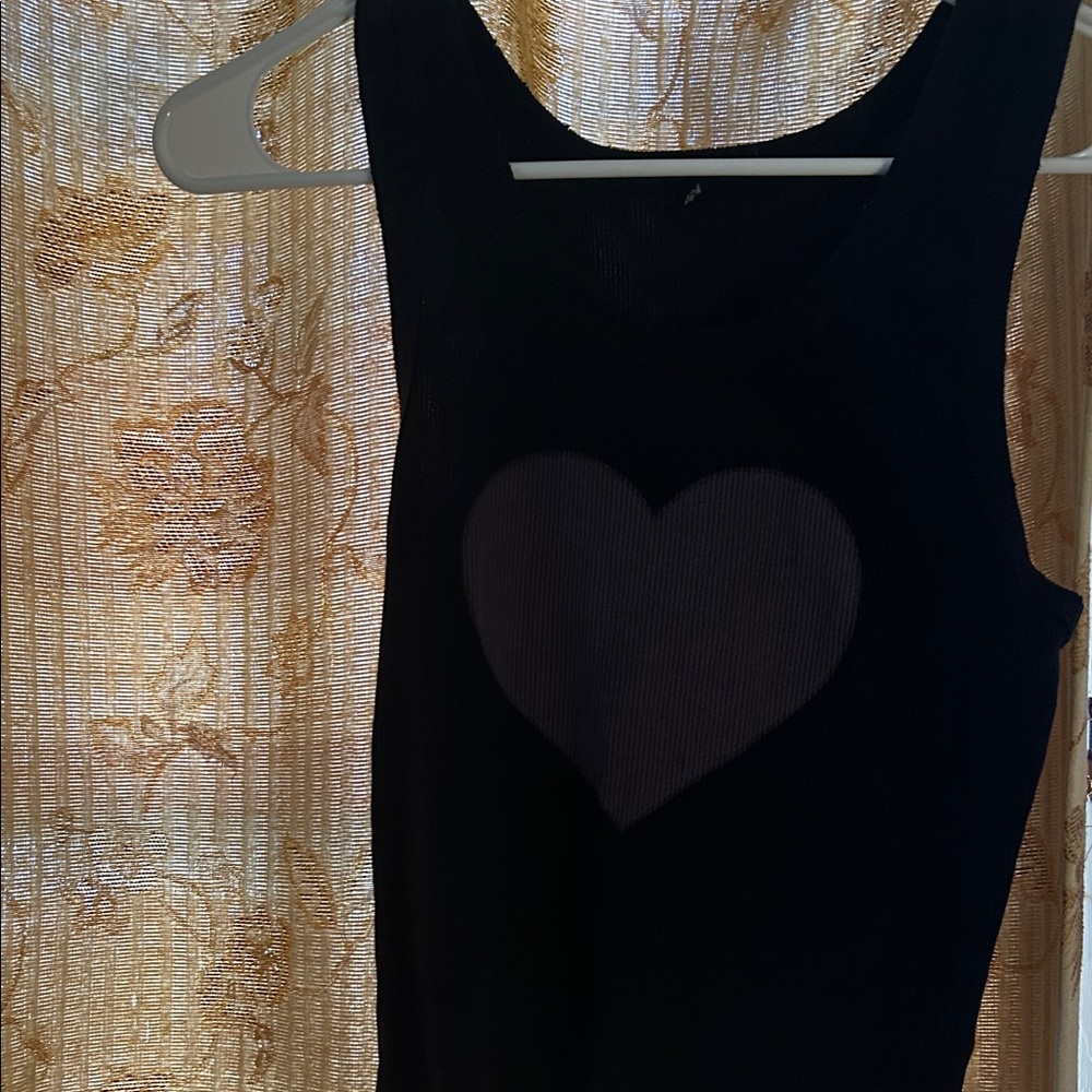Black Heart Tank Top